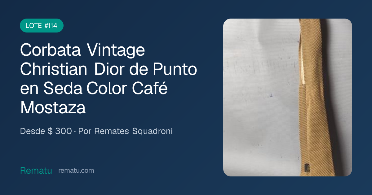 Corbata Vintage Christian Dior de Punto en Seda Color Café Mosta…