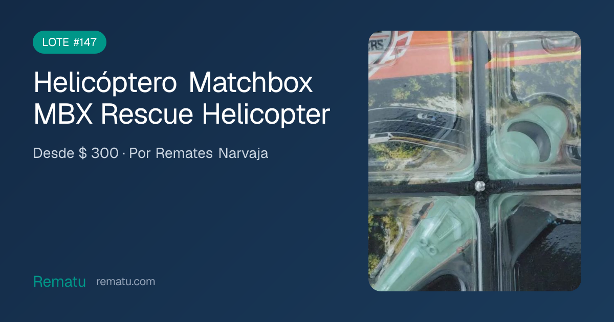 Helicóptero Matchbox MBX Rescue Helicopter - Lote #147