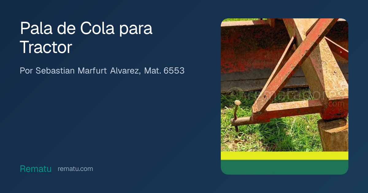 Pala de Cola para Tractor