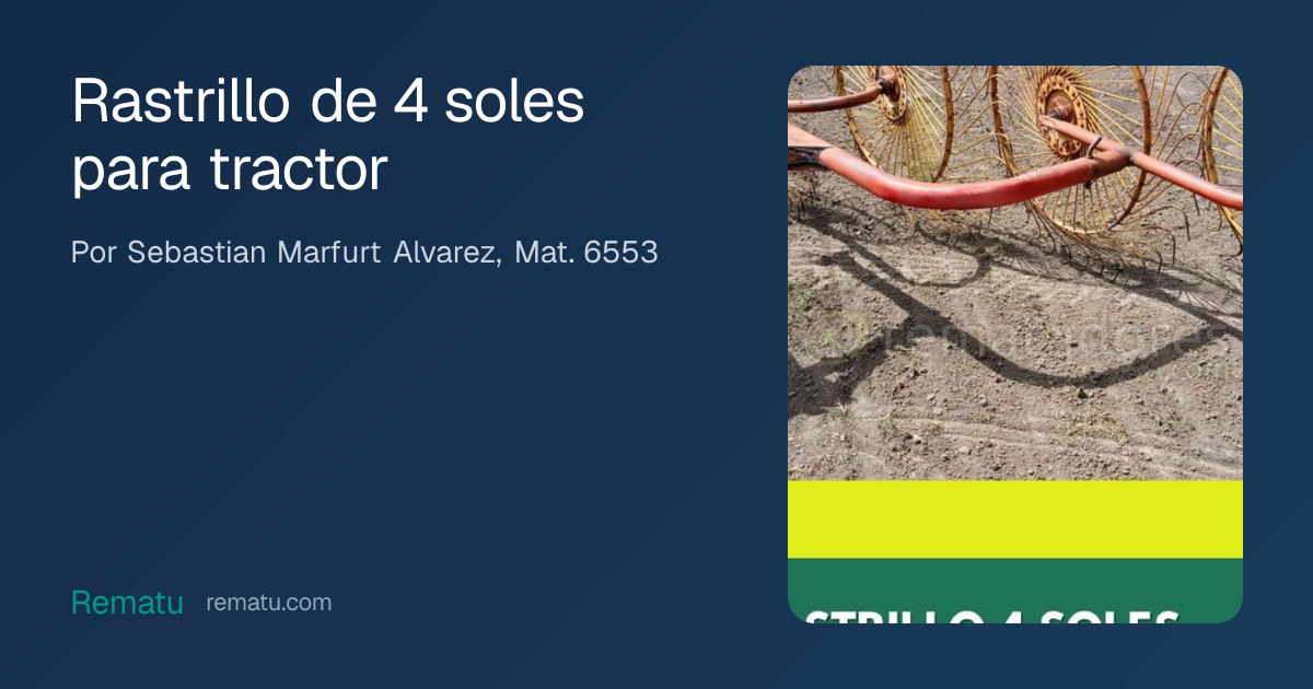 Rastrillo de 4 soles para tractor