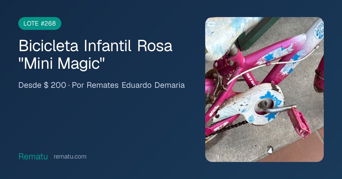 Bicicleta Infantil Rosa 