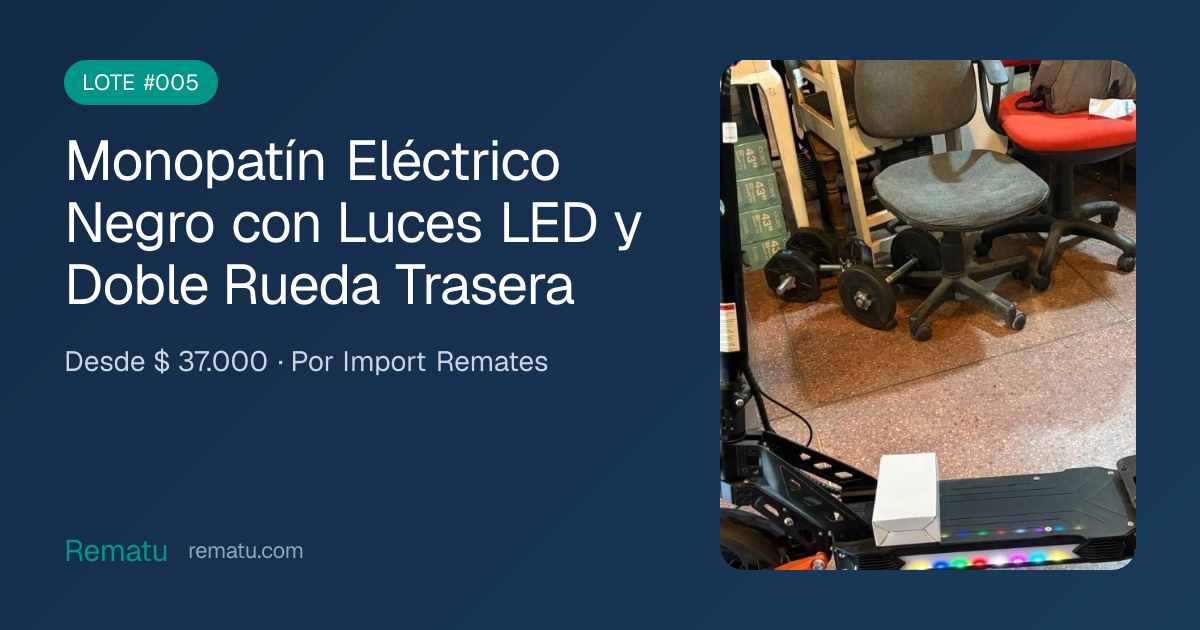 Monopatín Eléctrico Negro con Luces LED y Doble Rueda Trasera