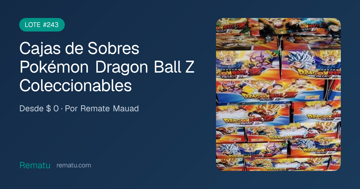 Cajas de Sobres Pokémon Dragon Ball Z Coleccionables - Lote #243