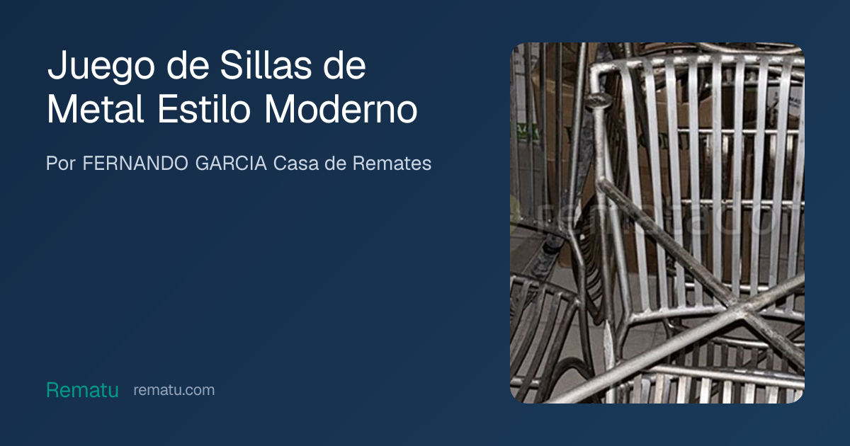 Juego de Sillas de Metal Estilo Moderno
