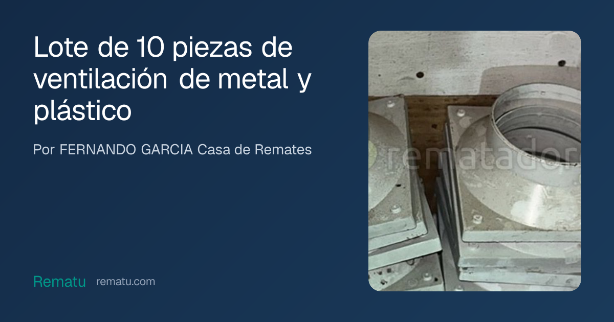 Lote de 10 piezas de ventilación de metal y plástico
