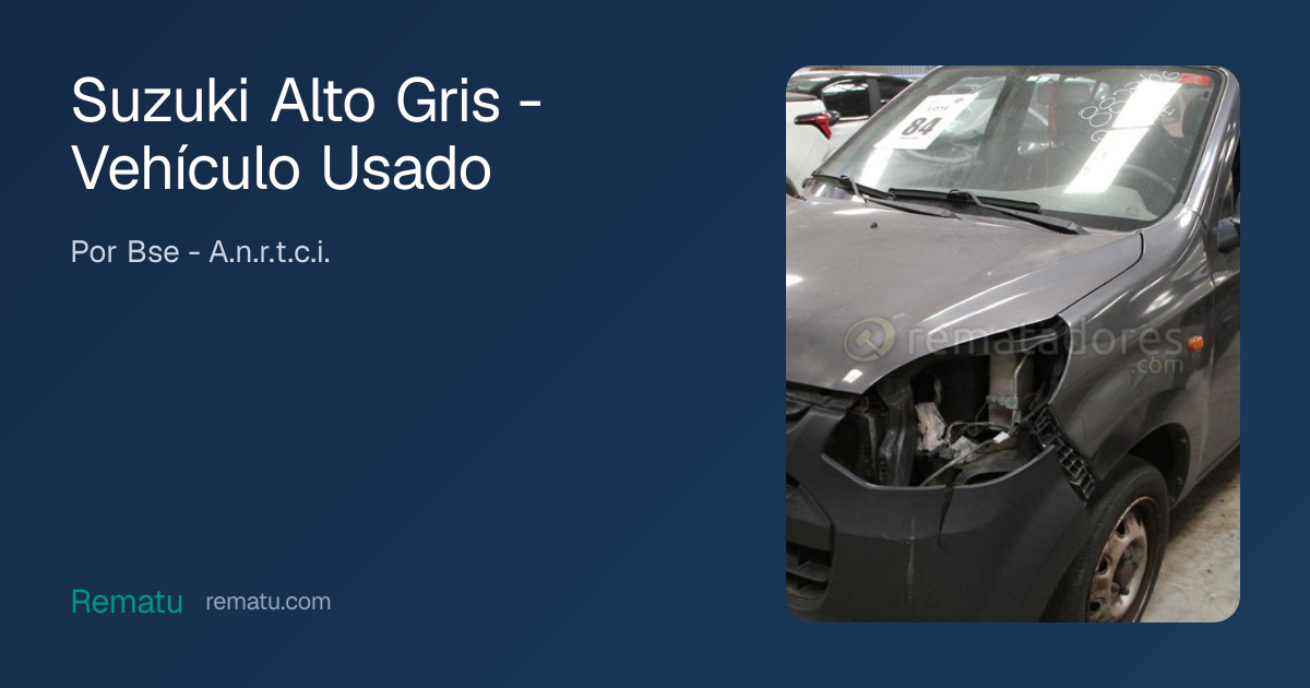 Suzuki Alto Gris - Vehículo Usado